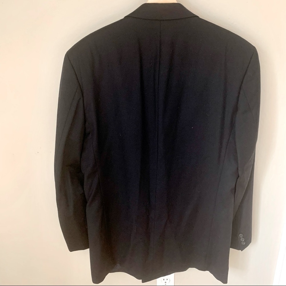 BOSS HUGO BOSS “Al Capone” Double Breasted Blazer Sport Coat Pure New Wool Blue - Picture 13 of 16
